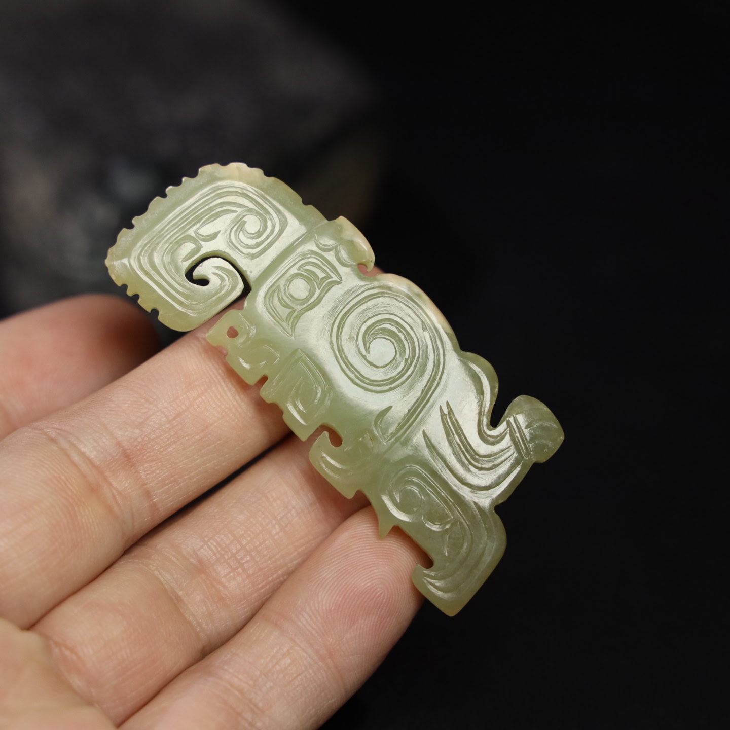 Chinese Natural Jade Carved Phoenix Pendants