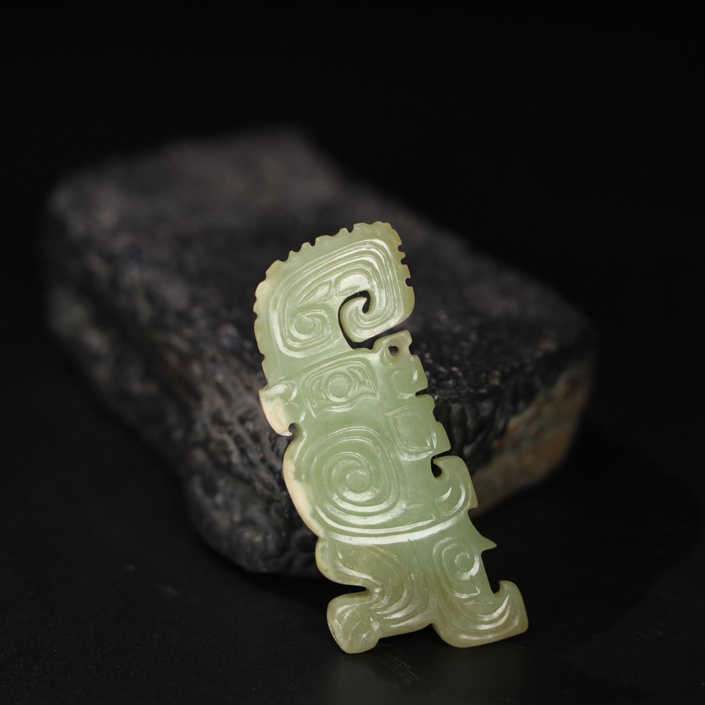 Chinese Natural Jade Carved Phoenix Pendants