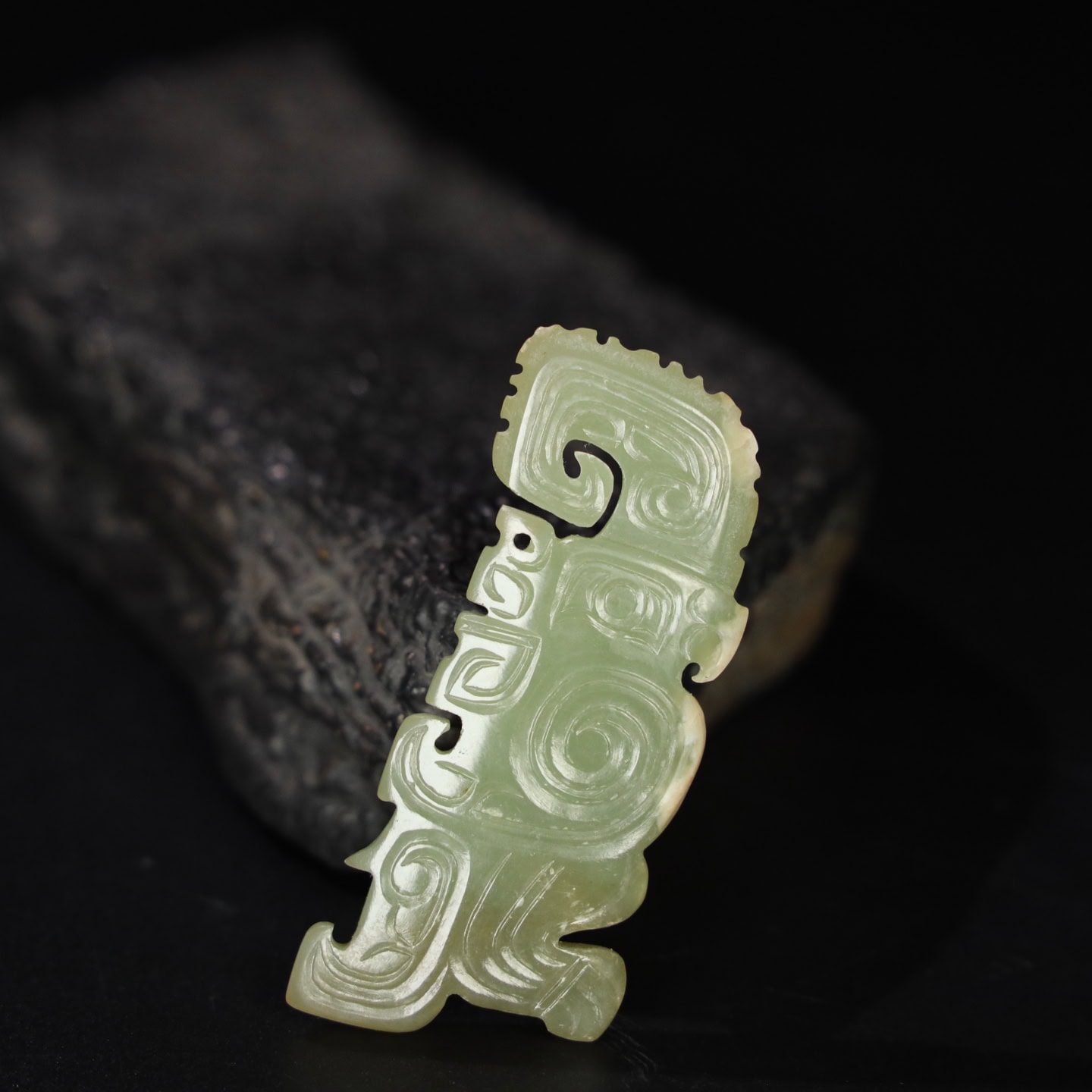Chinese Natural Jade Carved Phoenix Pendants