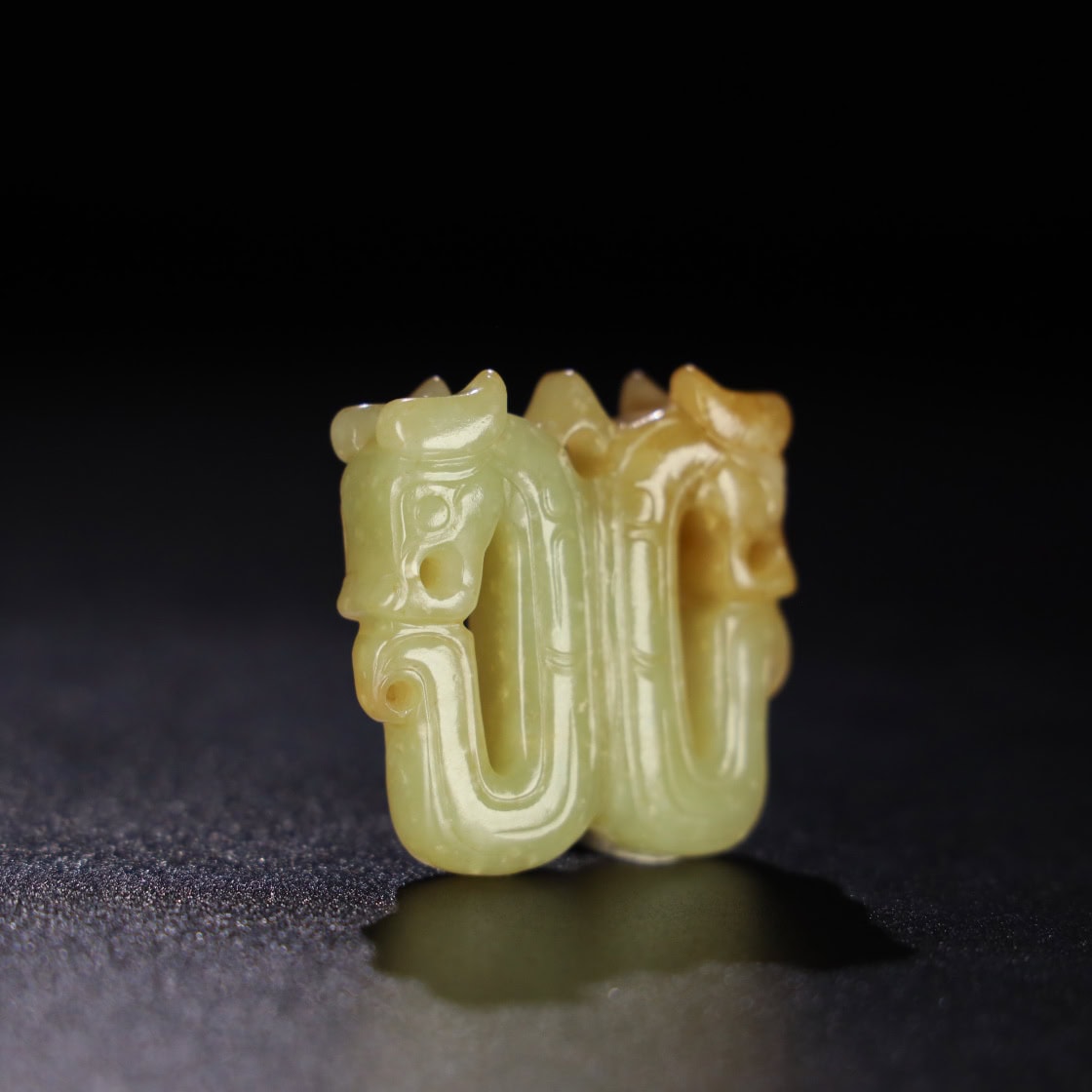 Chinese Natural Jade Carved Dragon Pendants