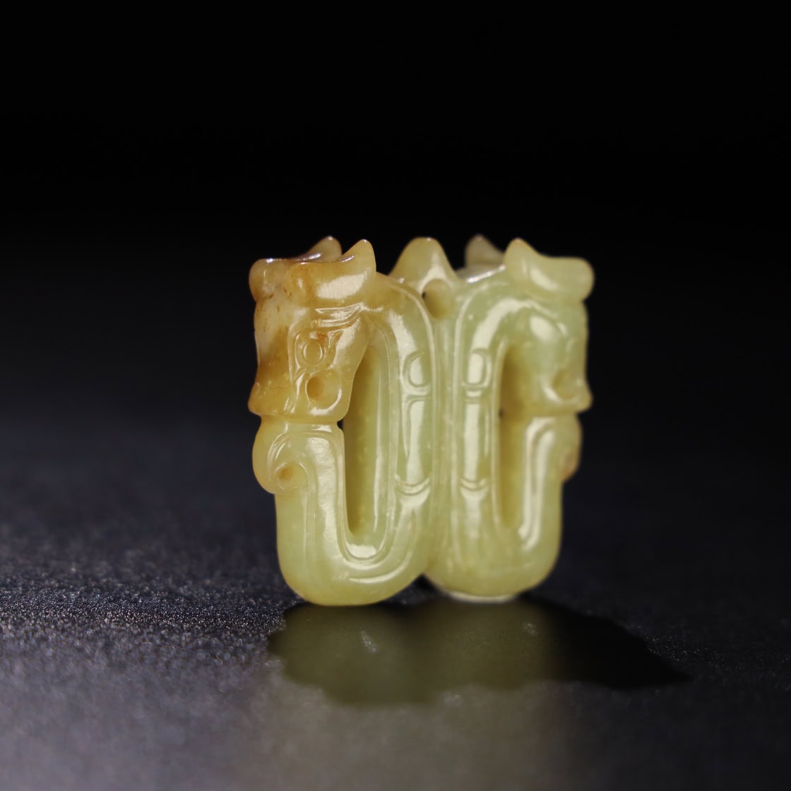 Chinese Natural Jade Carved Dragon Pendants