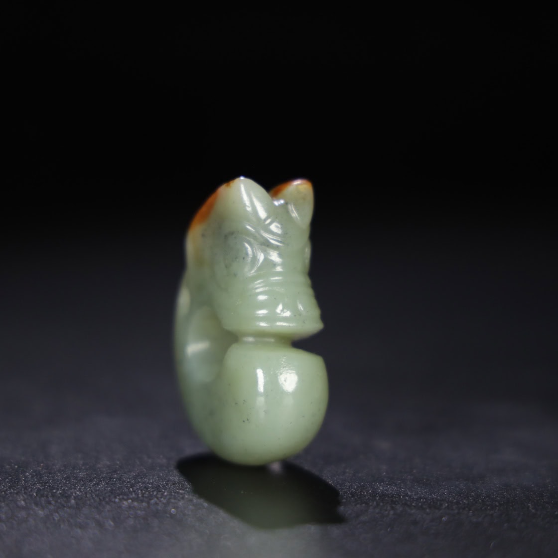 Chinese Natural Jade Carved Pig Dragon