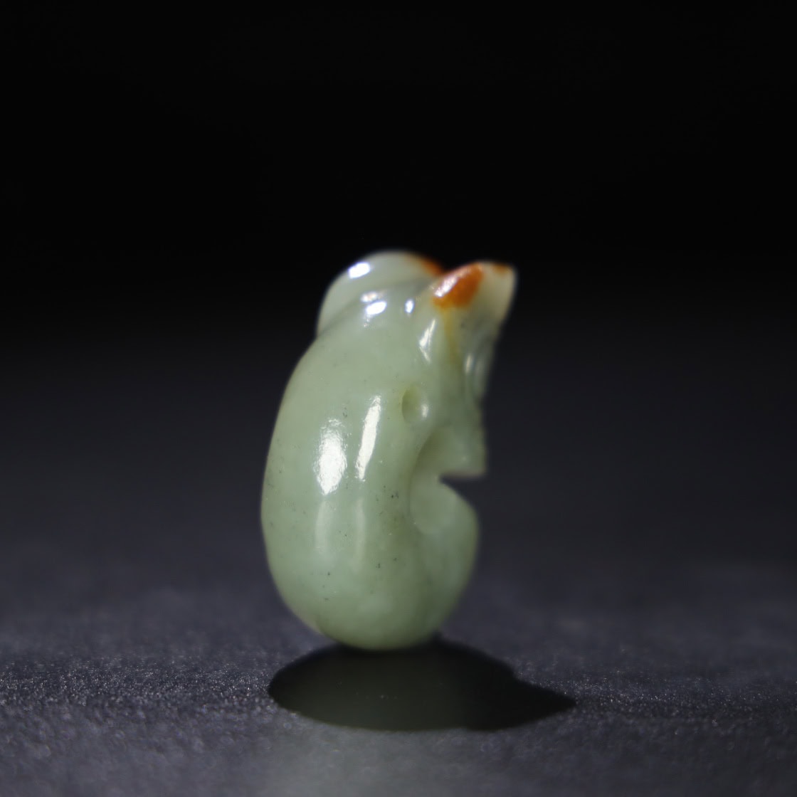 Chinese Natural Jade Carved Pig Dragon