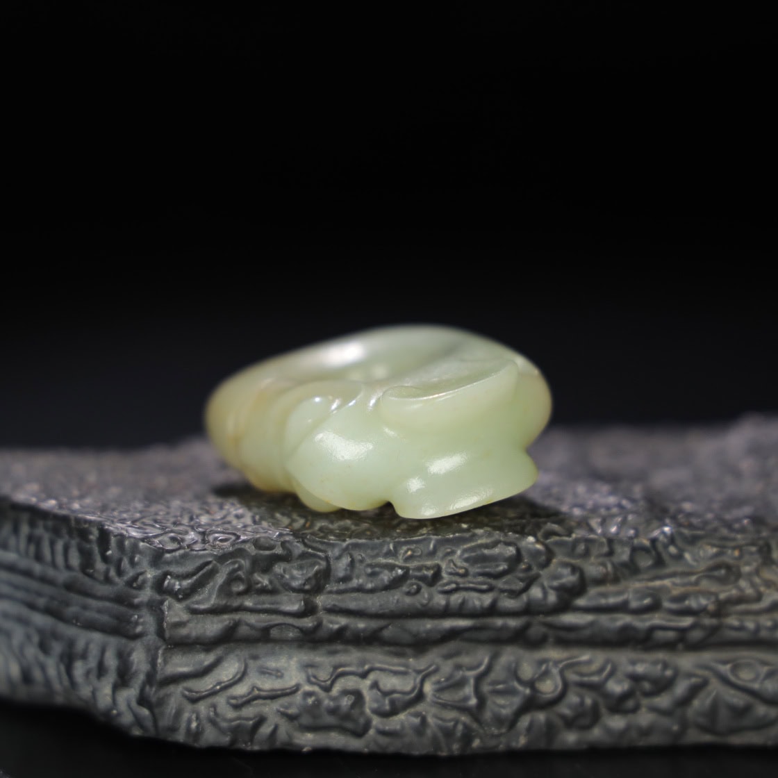 Chinese Natural Jade Carved Pig Dragon