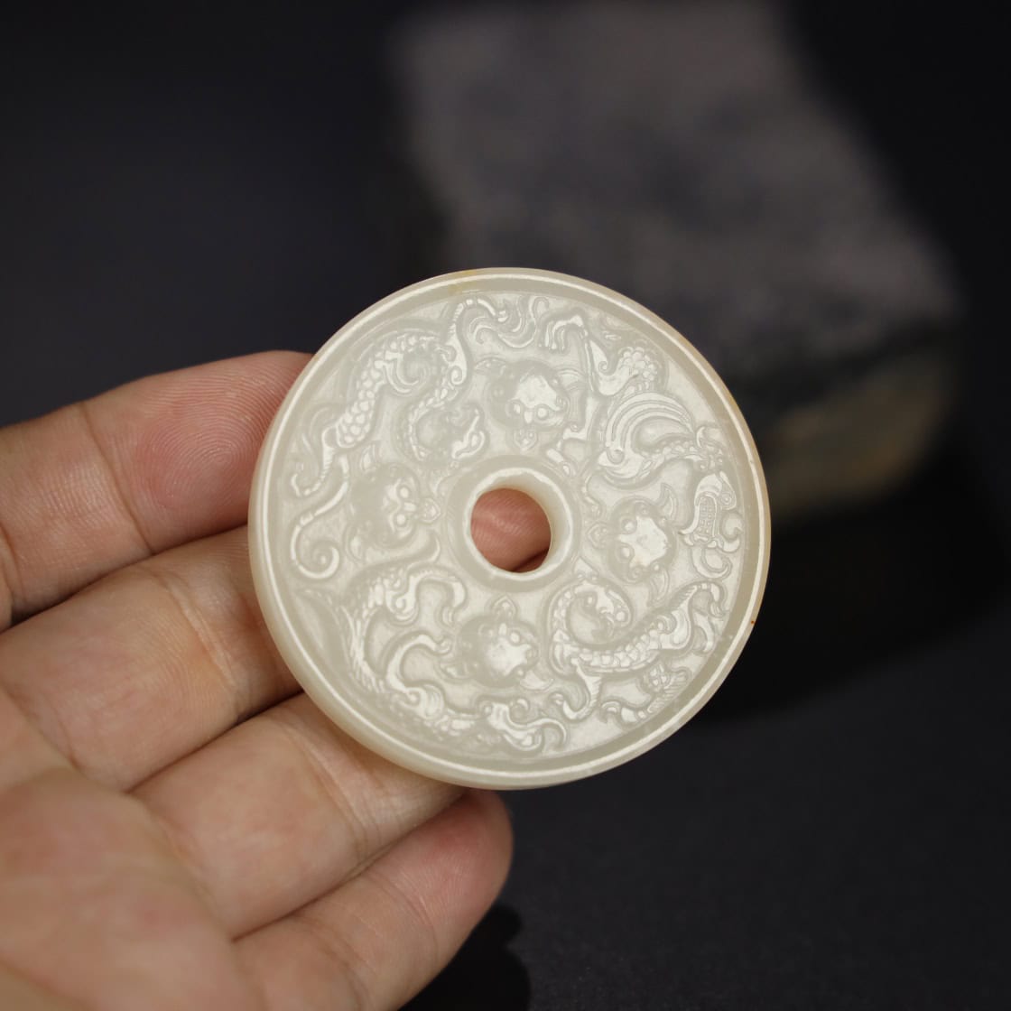 Chinese Natural Jade Carved Pendants