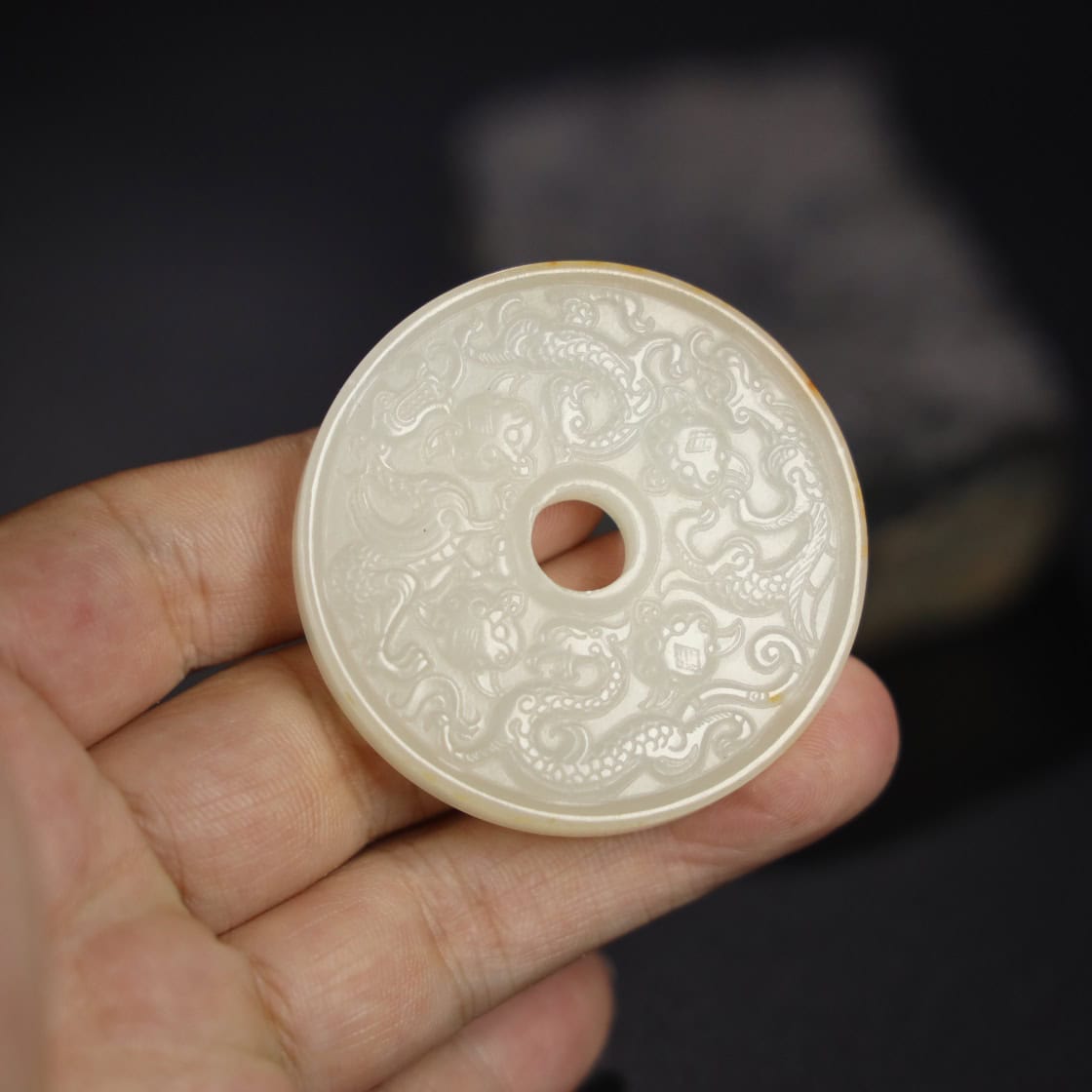Chinese Natural Jade Carved Pendants