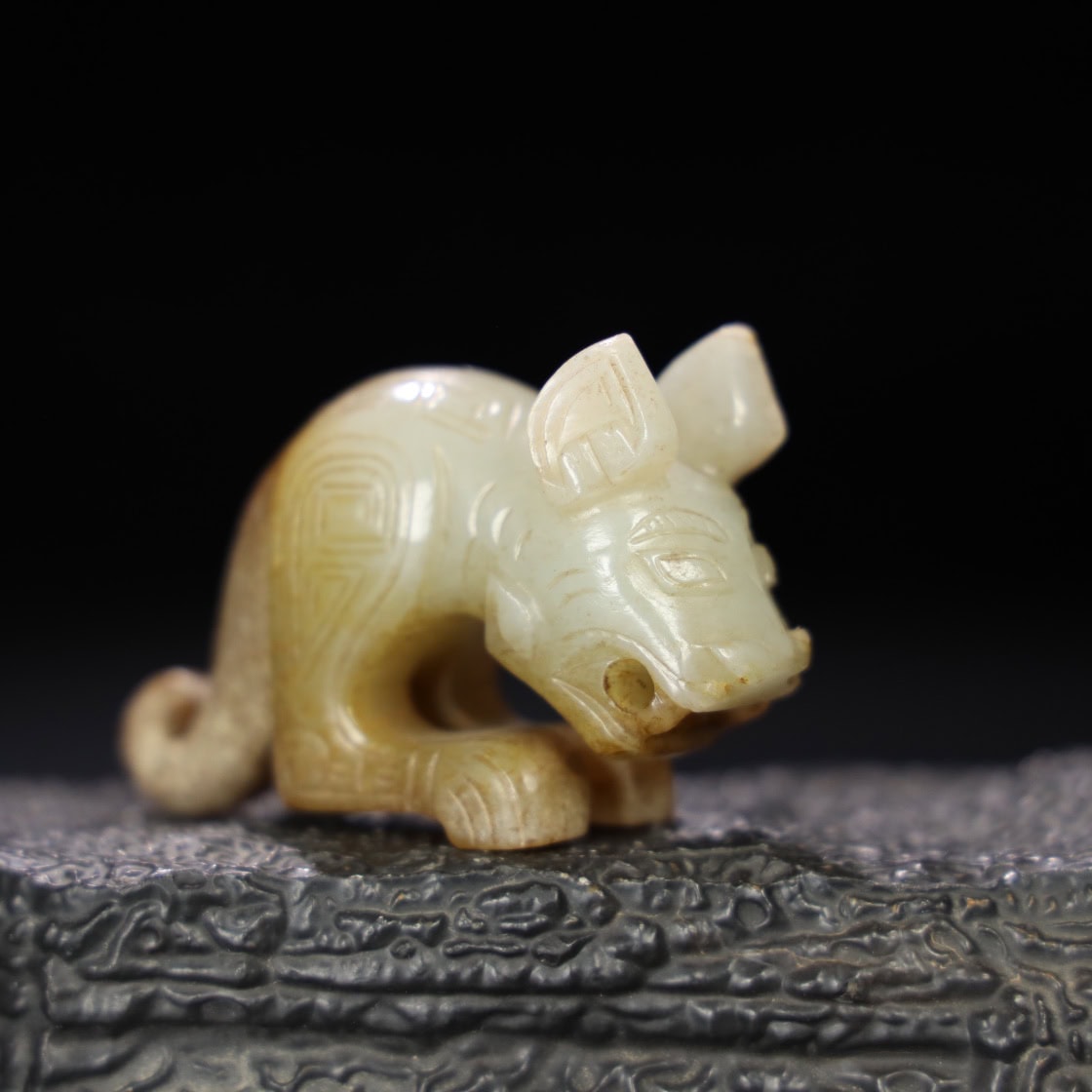 Chinese Natural Jade Carved Dragon