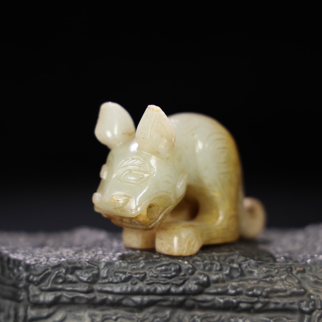 Chinese Natural Jade Carved Dragon