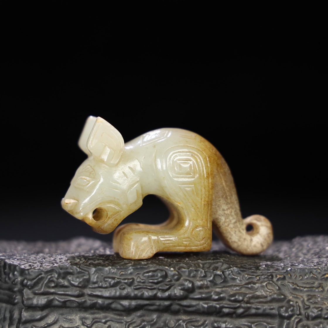 Chinese Natural Jade Carved Dragon
