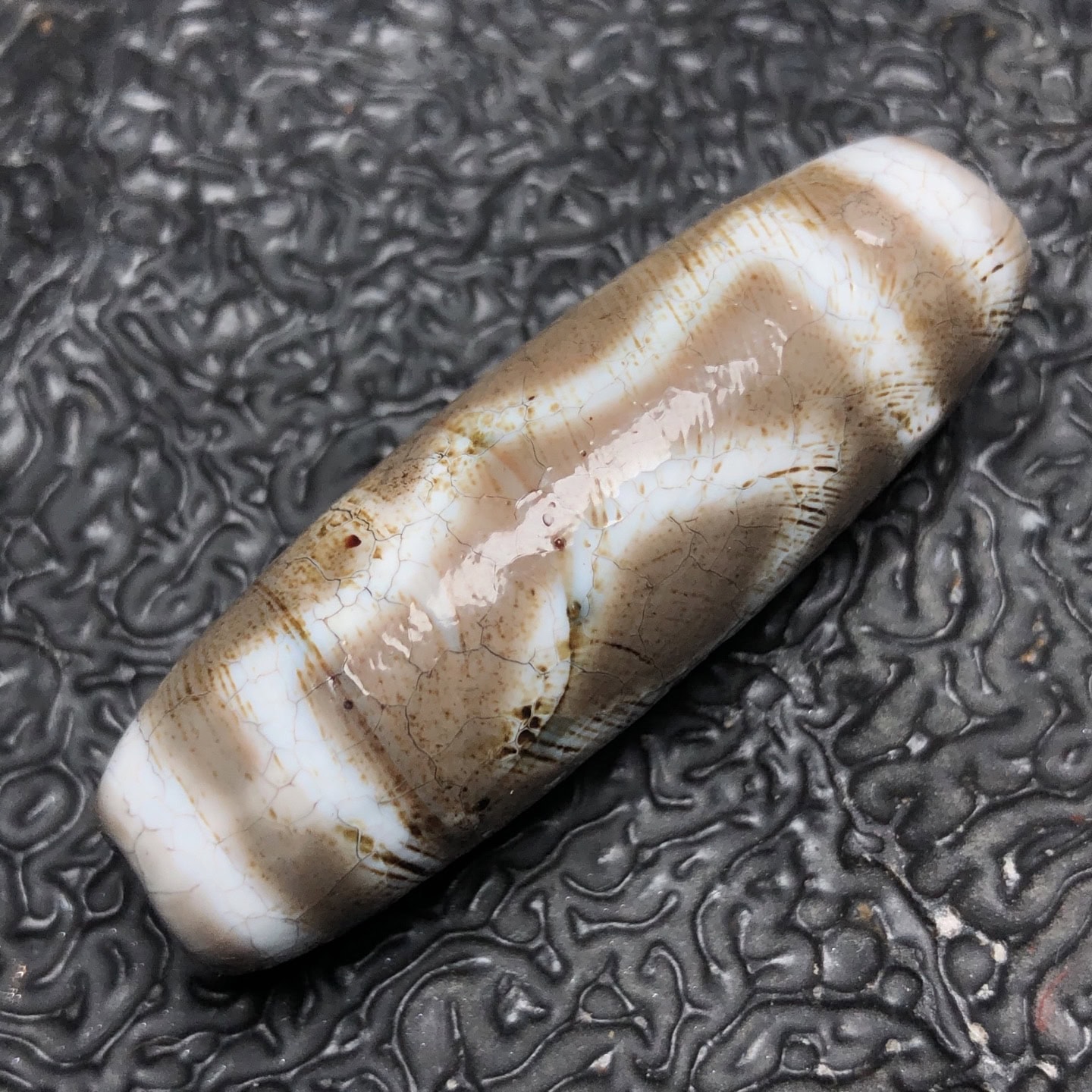 Chinese Natural Agate DZI Beads
