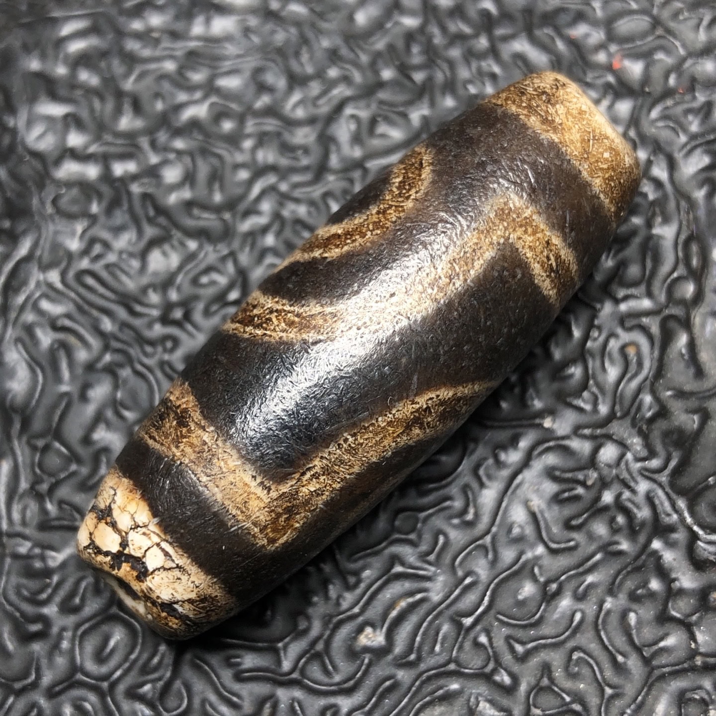 Chinese Natural Agate DZI Beads
