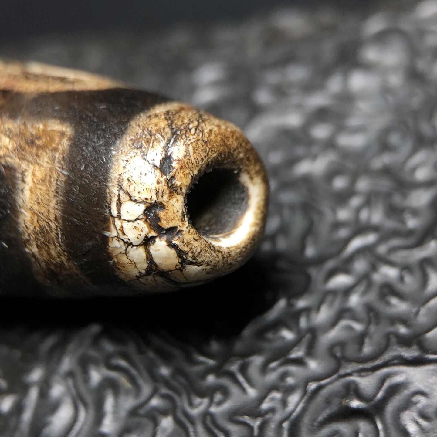 Chinese Natural Agate DZI Beads