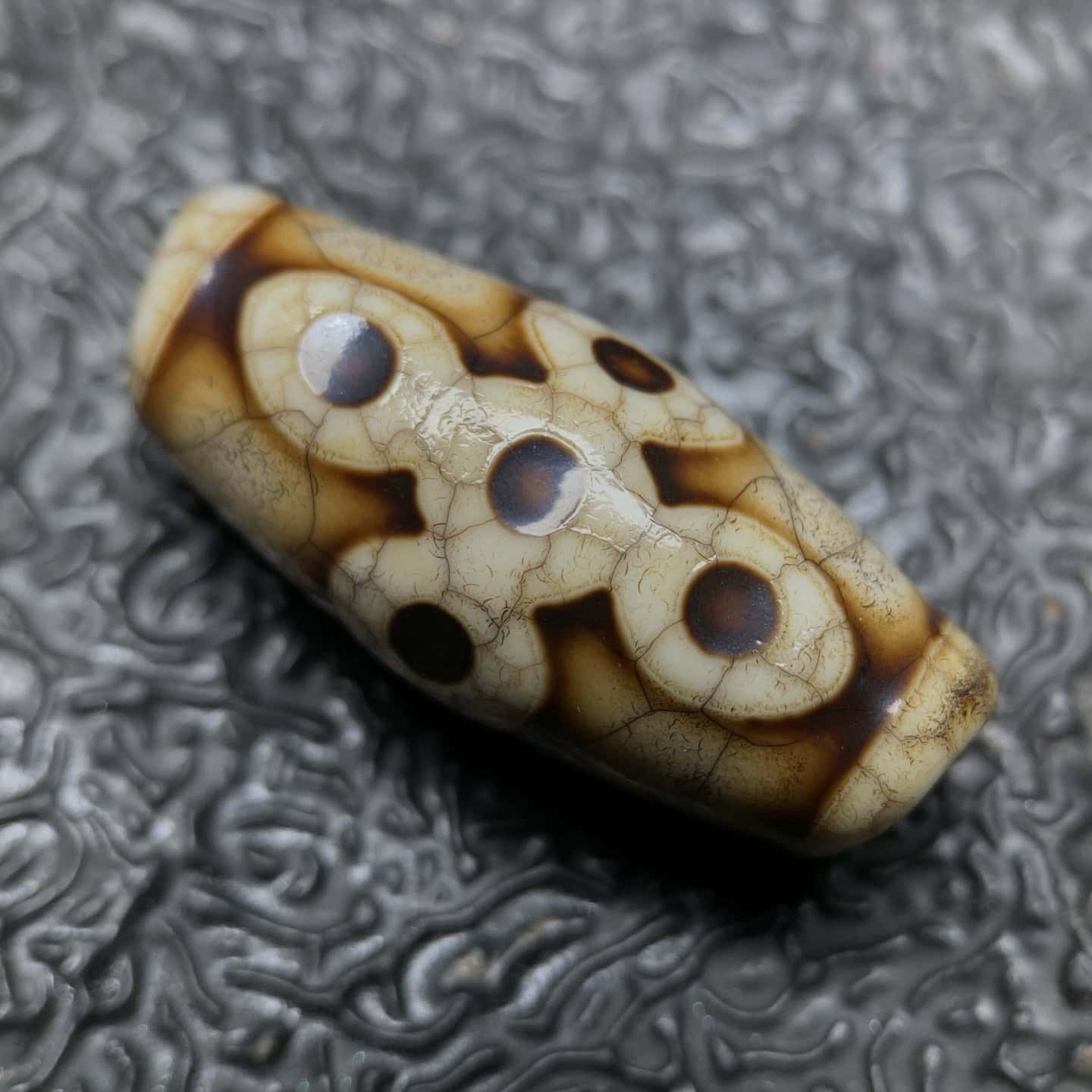 Chinese Natural Agate DZI Beads