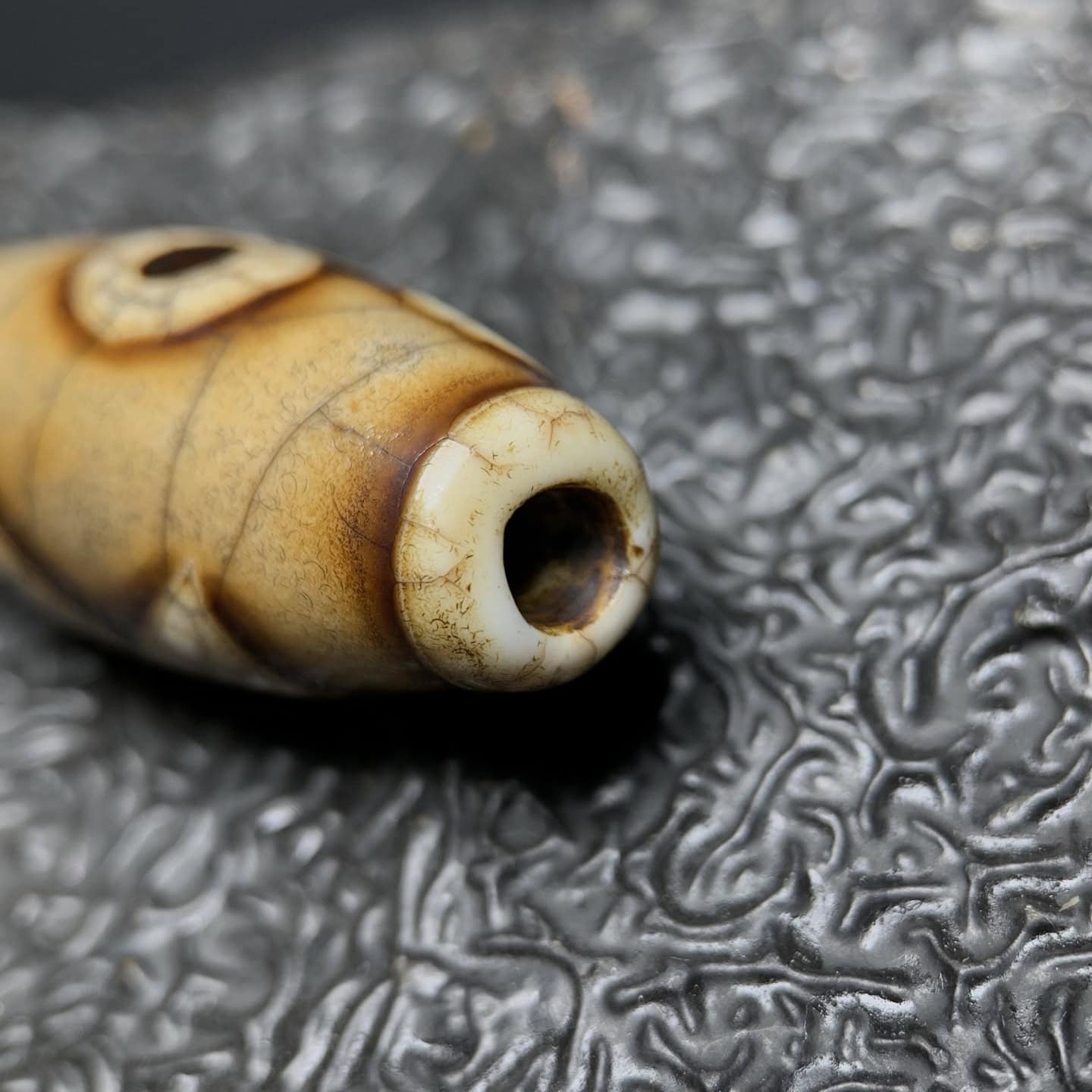 Chinese Natural Agate DZI Beads
