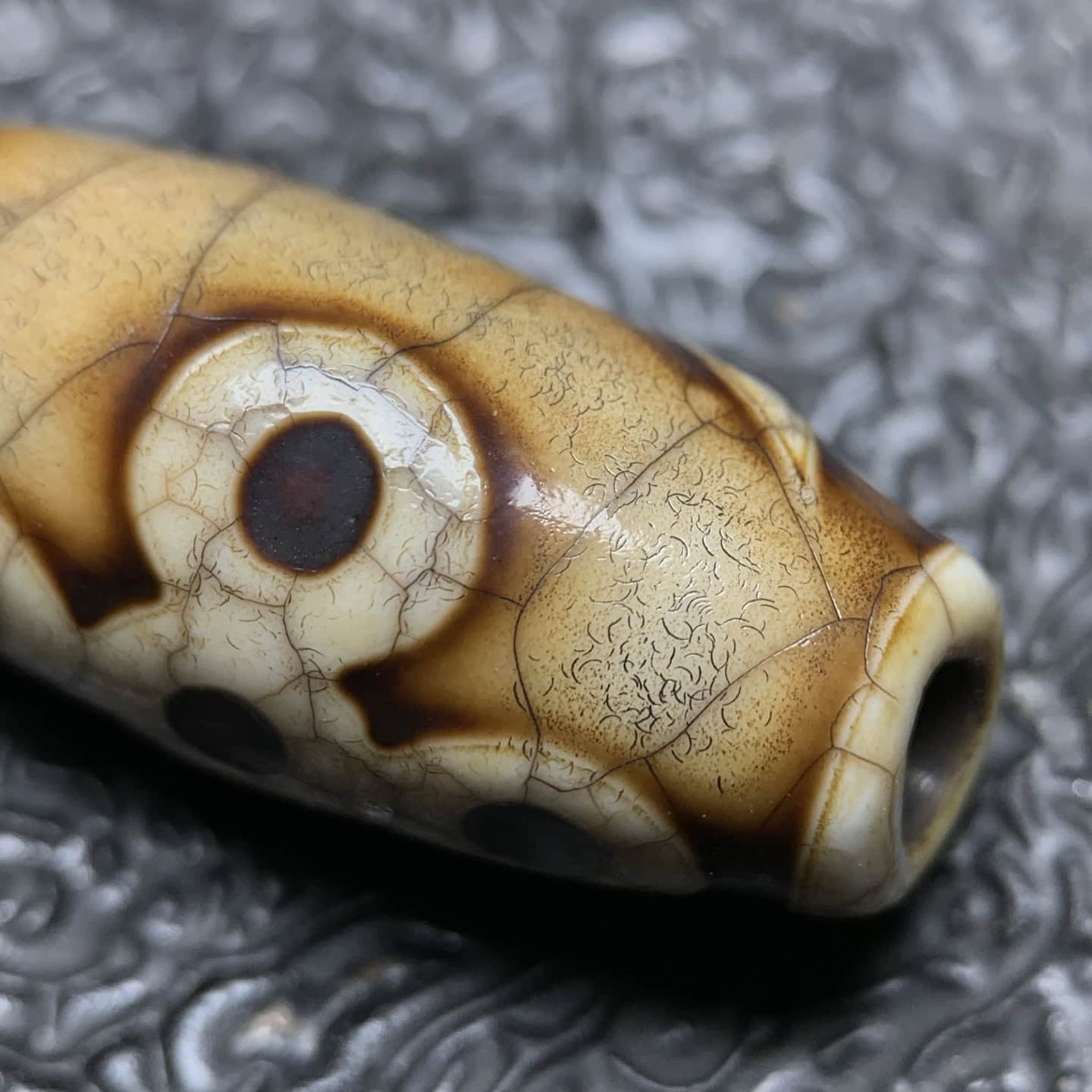 Chinese Natural Agate DZI Beads