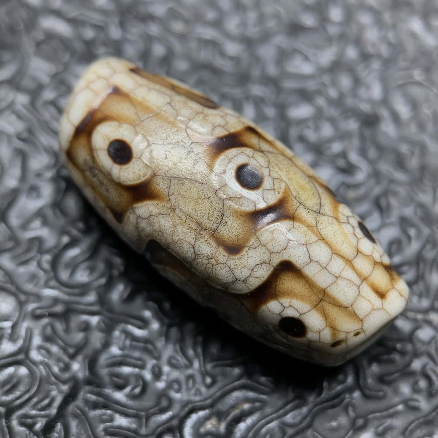 Chinese Natural Agate DZI Beads