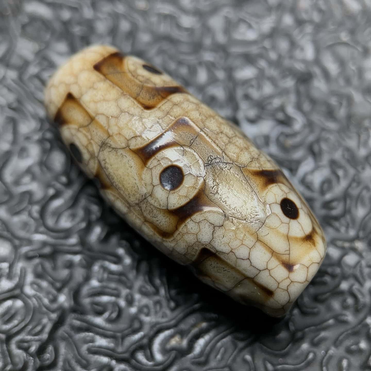 Chinese Natural Agate DZI Beads