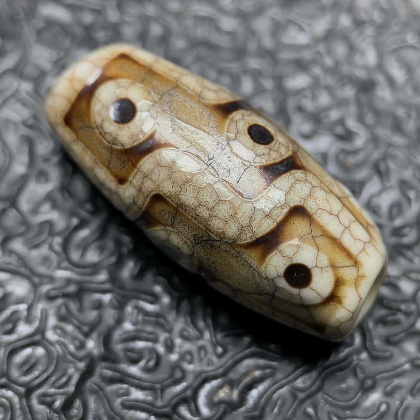 Chinese Natural Agate DZI Beads