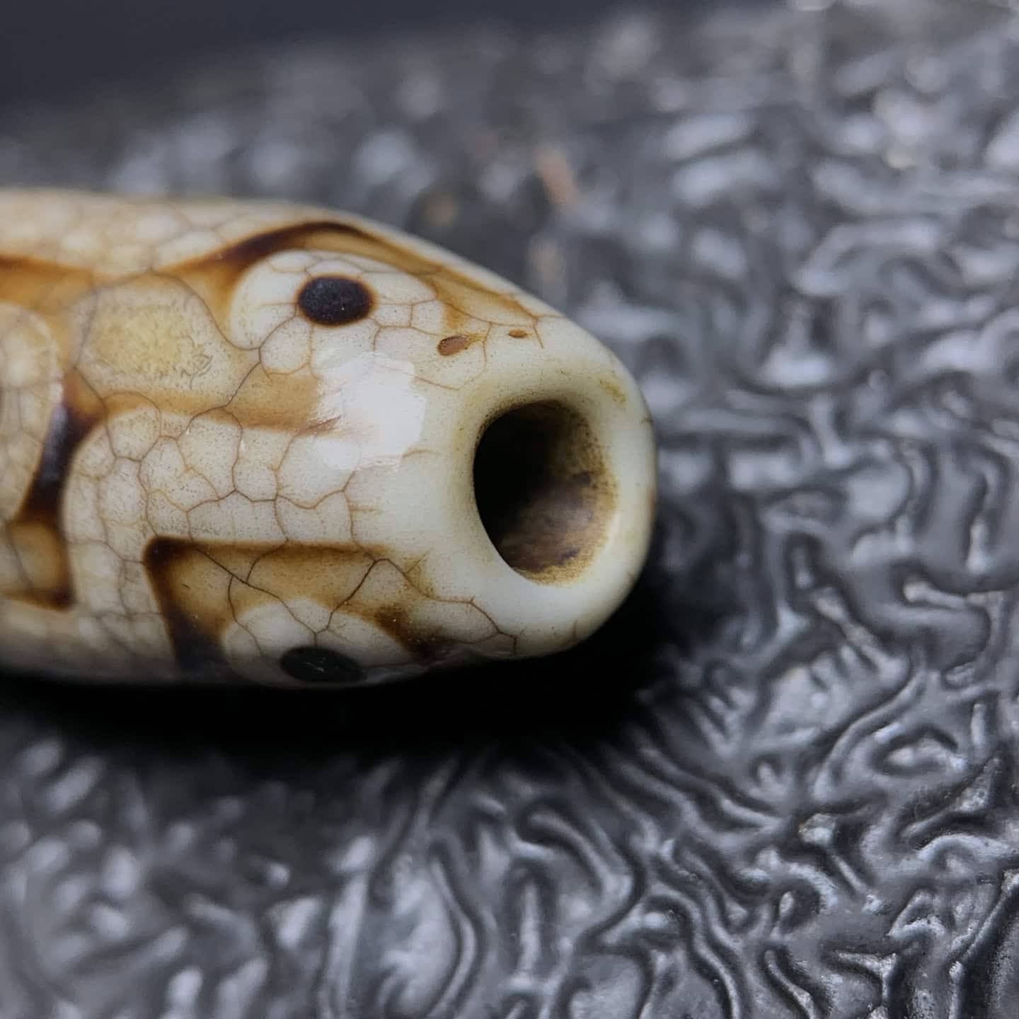 Chinese Natural Agate DZI Beads