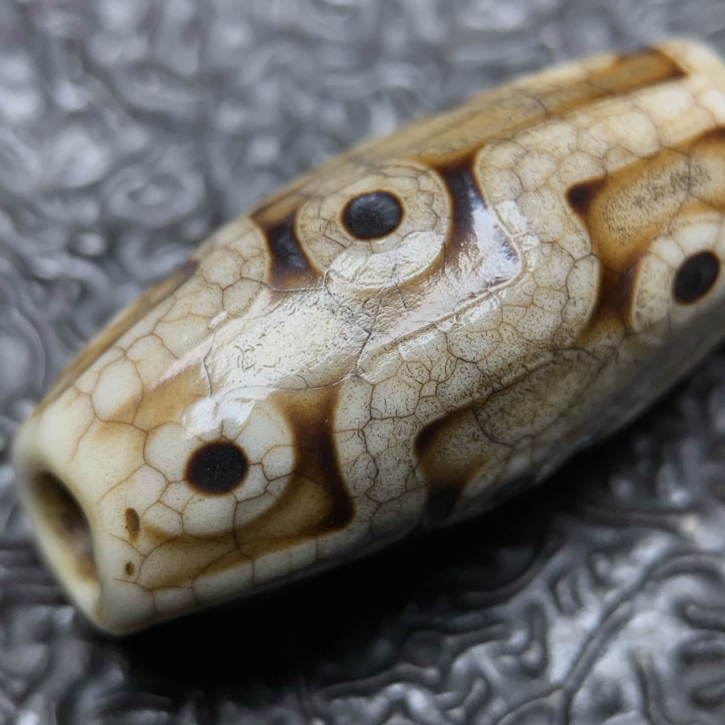 Chinese Natural Agate DZI Beads