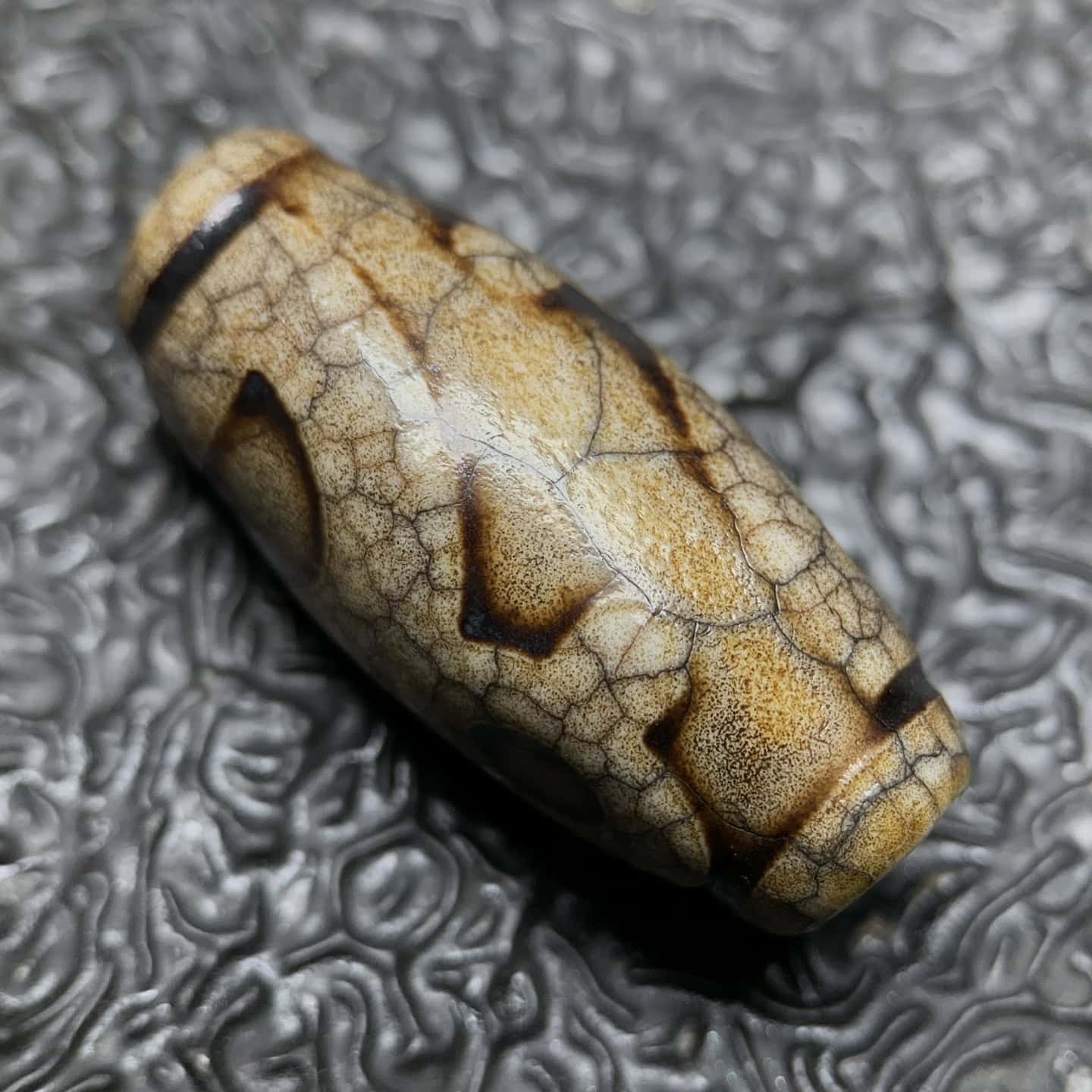 Chinese Natural Agate DZI Beads