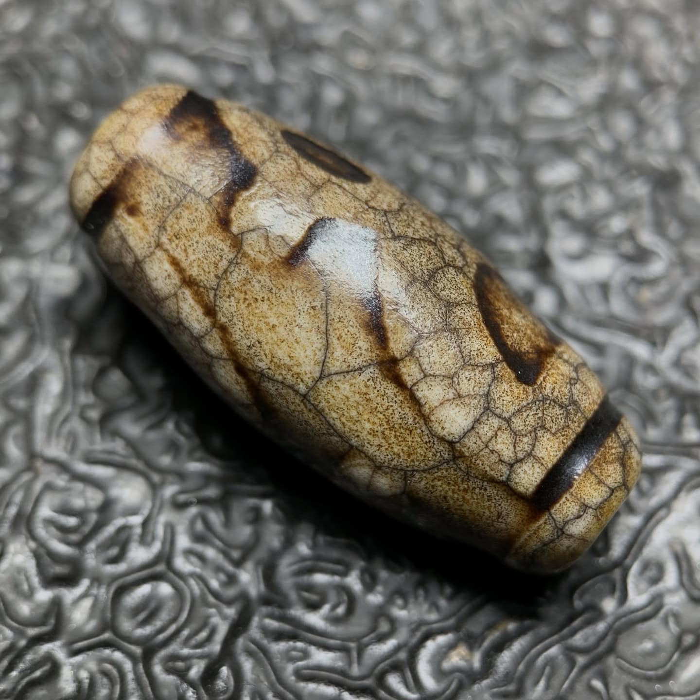 Chinese Natural Agate DZI Beads