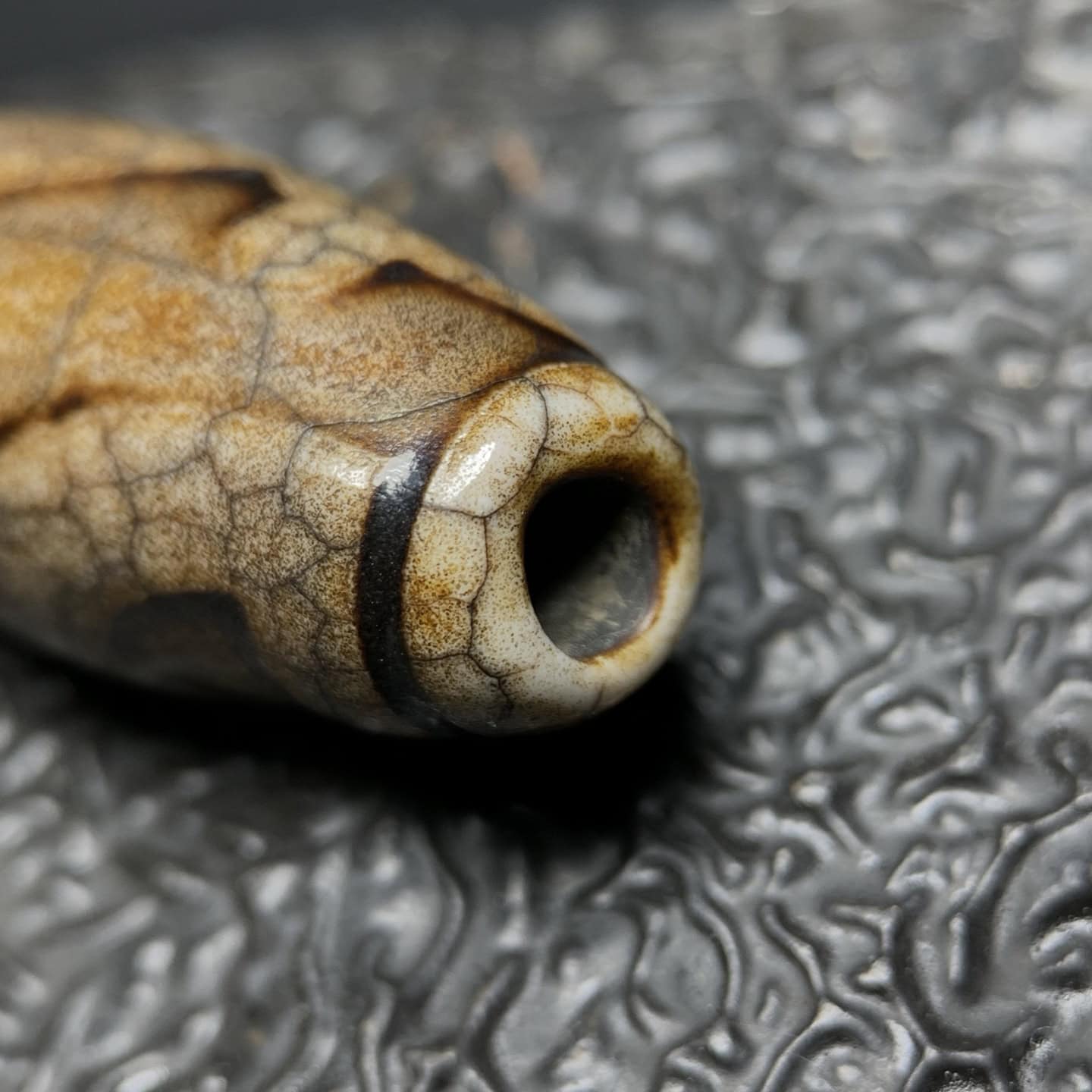 Chinese Natural Agate DZI Beads