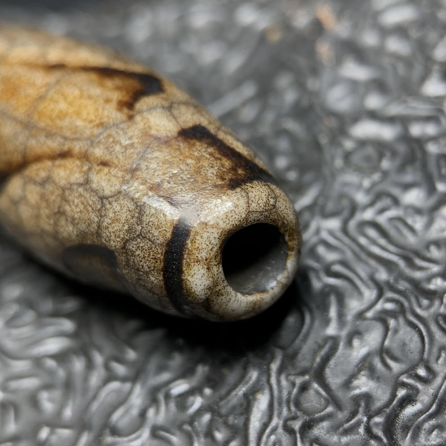 Chinese Natural Agate DZI Beads
