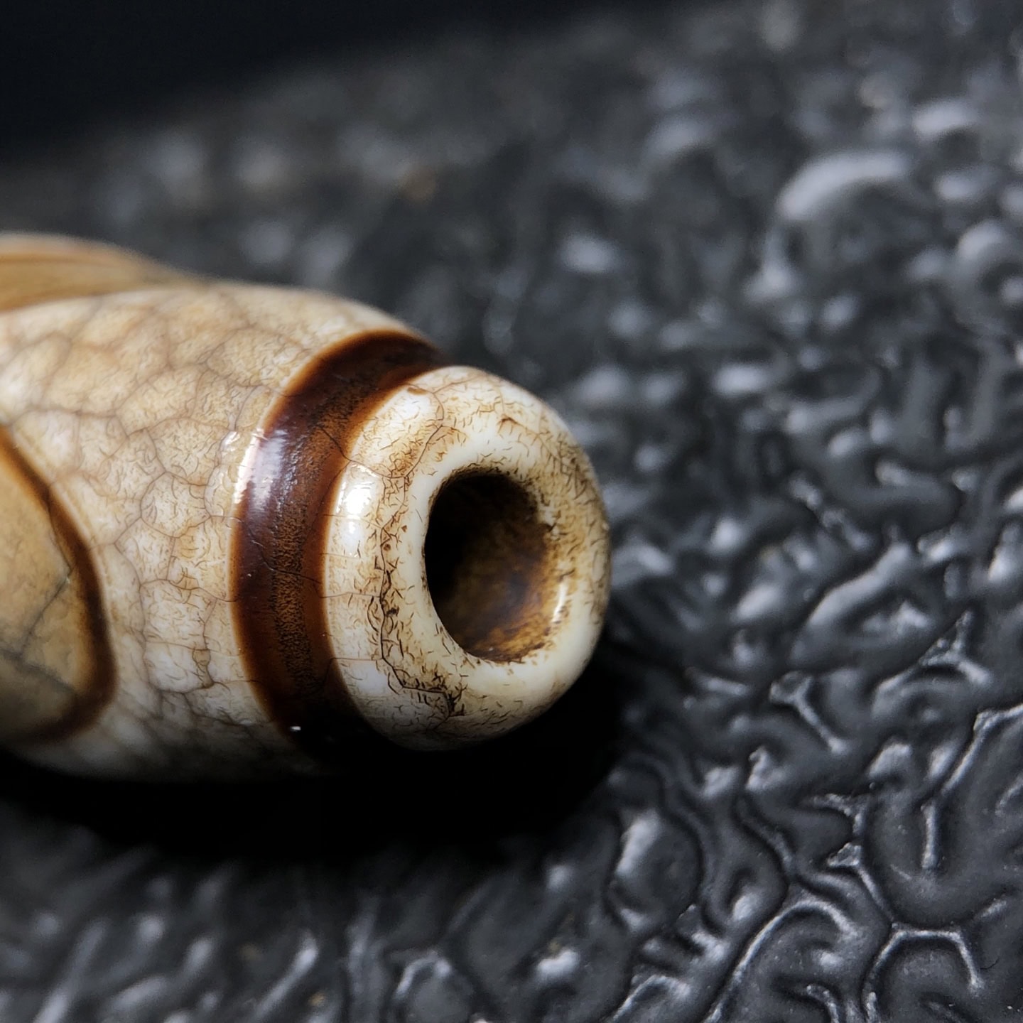 Chinese Natural Agate DZI Beads