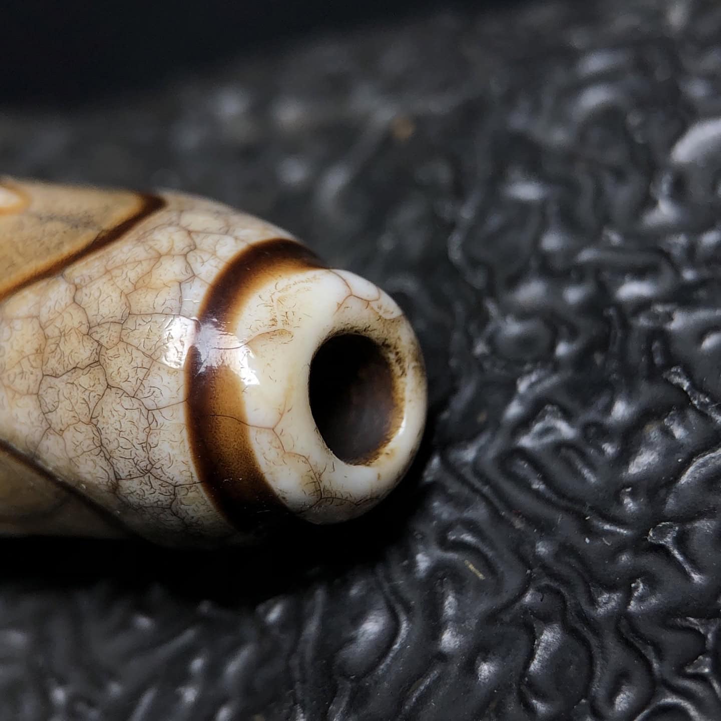 Chinese Natural Agate DZI Beads