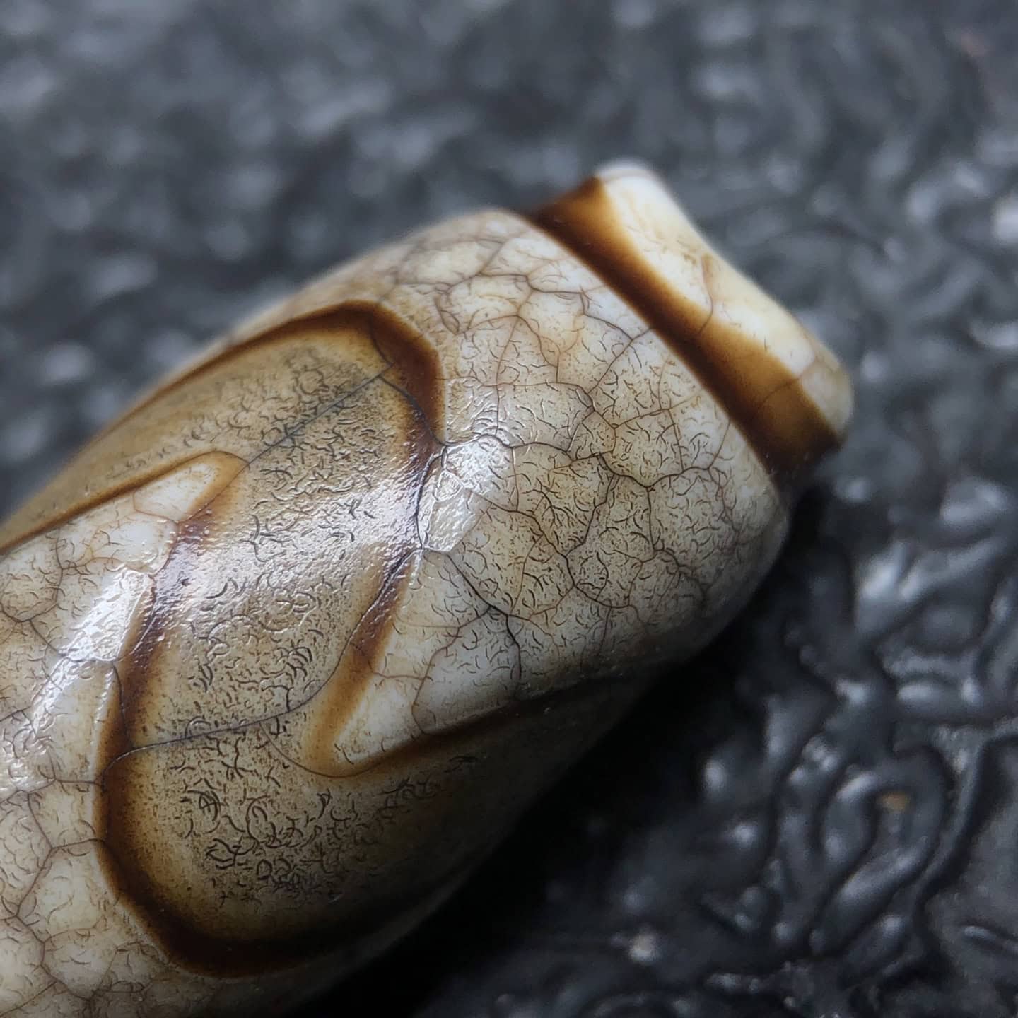 Chinese Natural Agate DZI Beads
