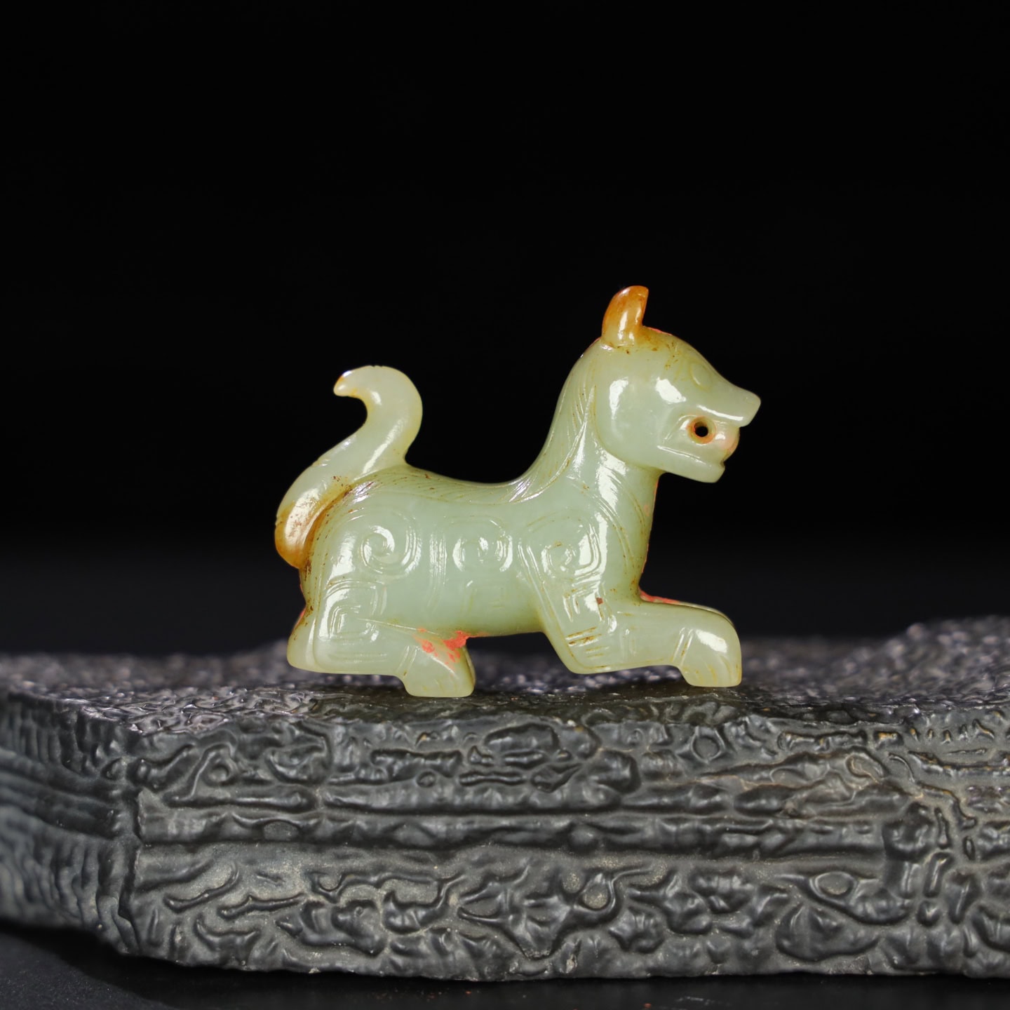 Chinese Natural Jade Carved Beasts