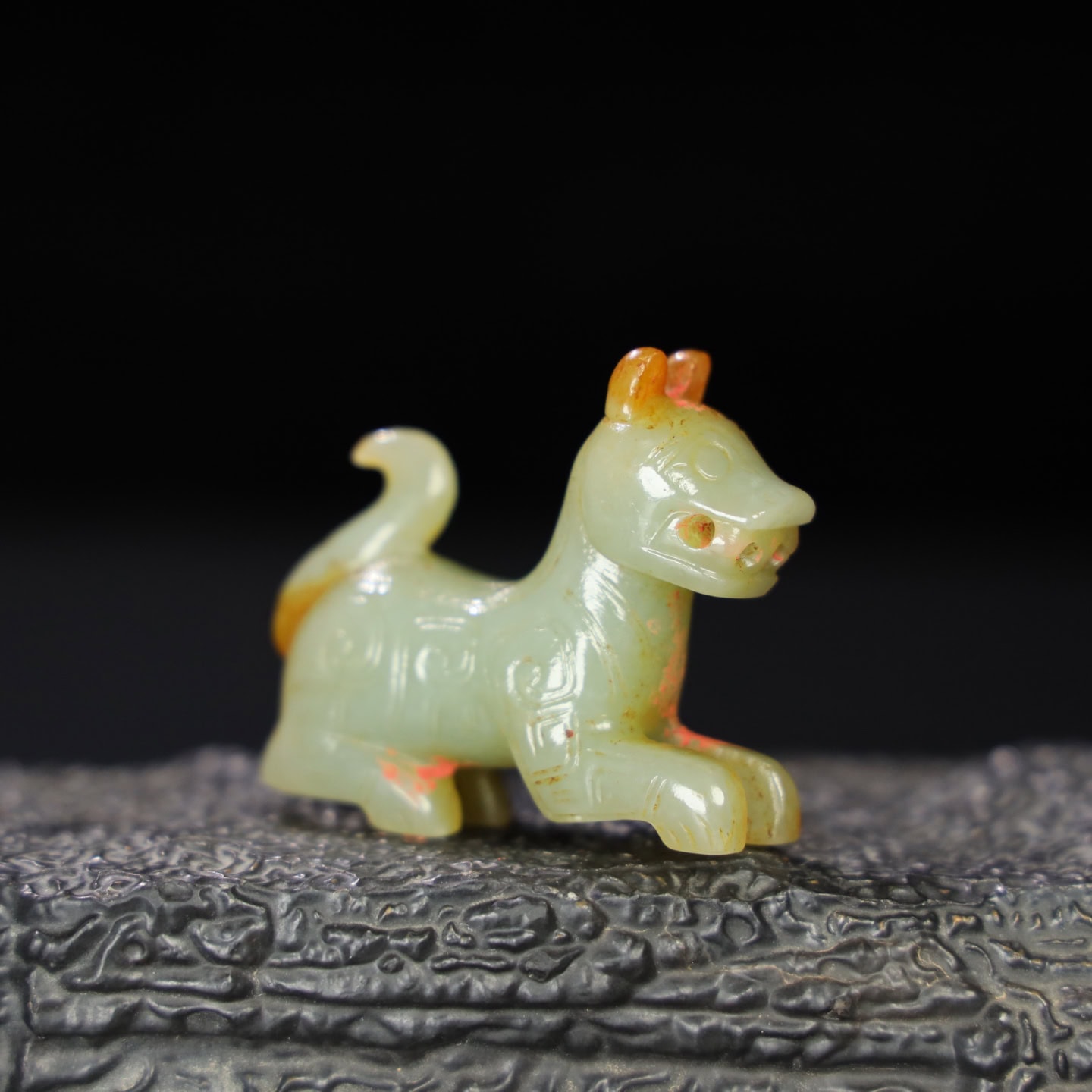 Chinese Natural Jade Carved Beasts