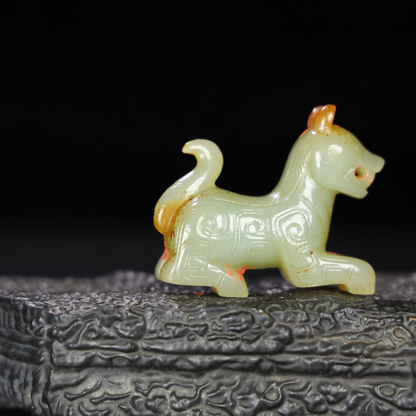 Chinese Natural Jade Carved Beasts