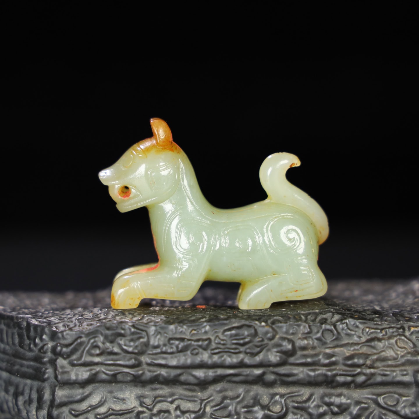 Chinese Natural Jade Carved Beasts