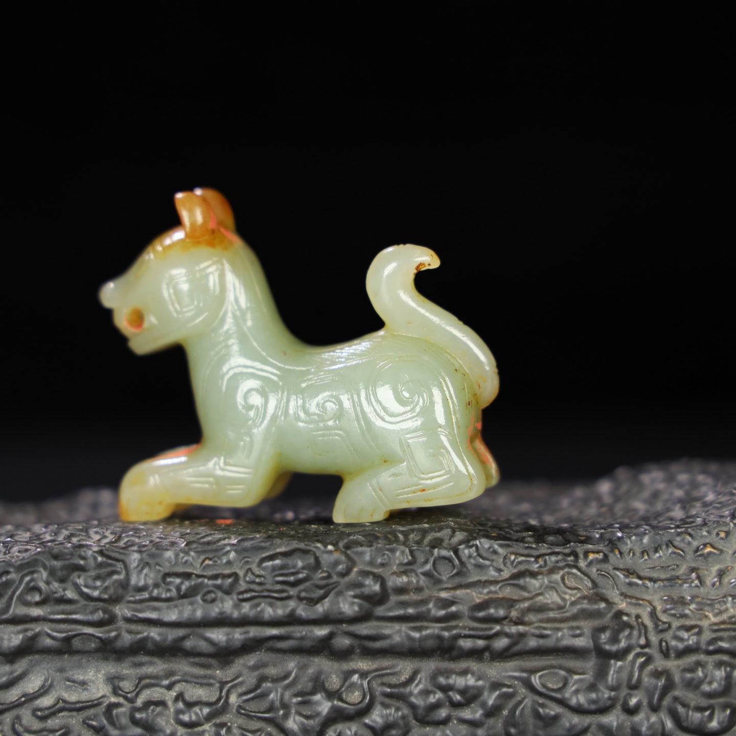 Chinese Natural Jade Carved Beasts