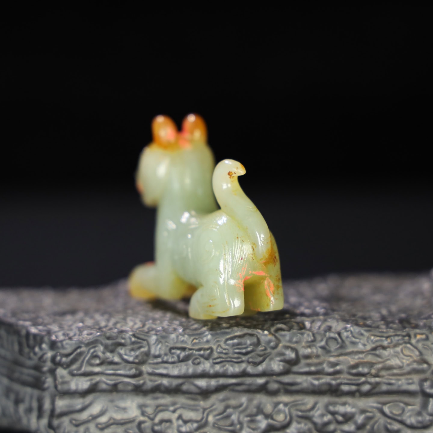Chinese Natural Jade Carved Beasts