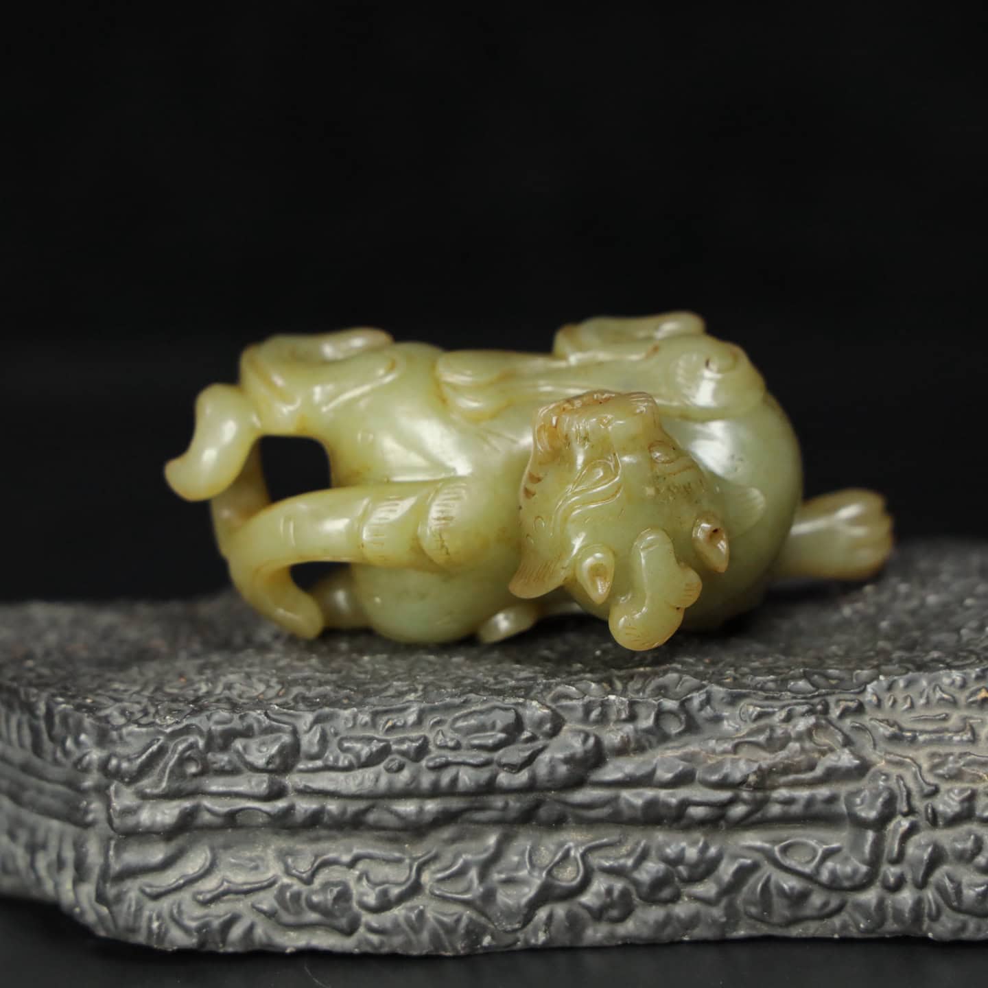 Chinese Natural Jade Carved Beasts