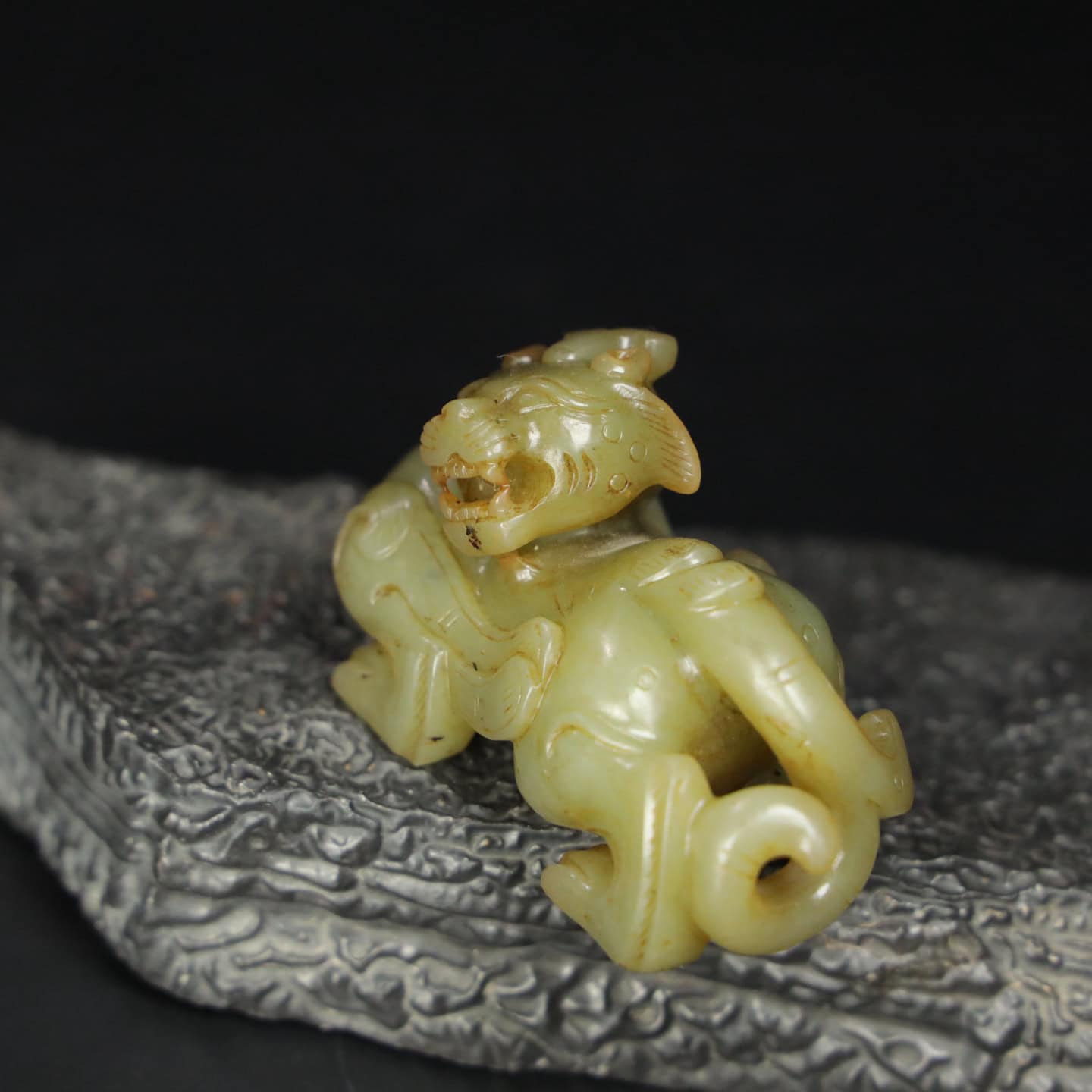 Chinese Natural Jade Carved Beasts