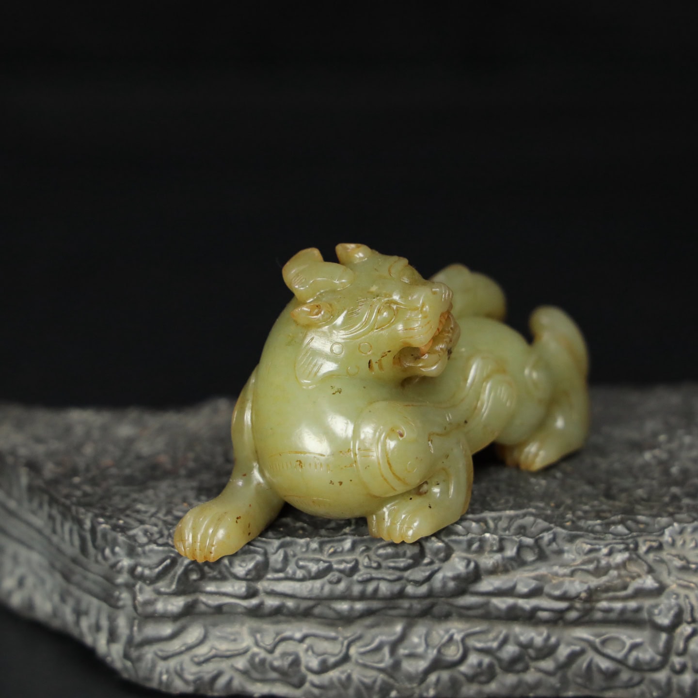 Chinese Natural Jade Carved Beasts