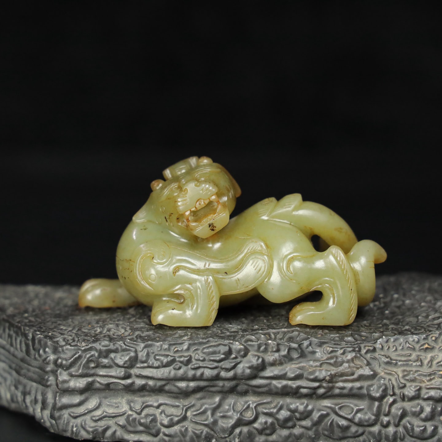 Chinese Natural Jade Carved Beasts