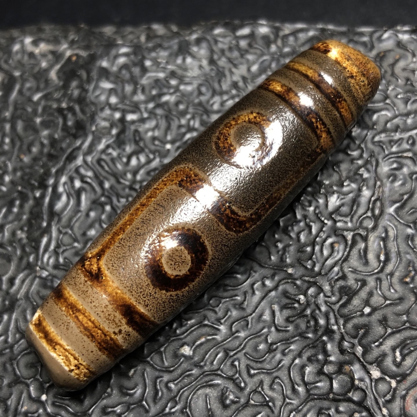 Chinese Natural Agate DZI Beads