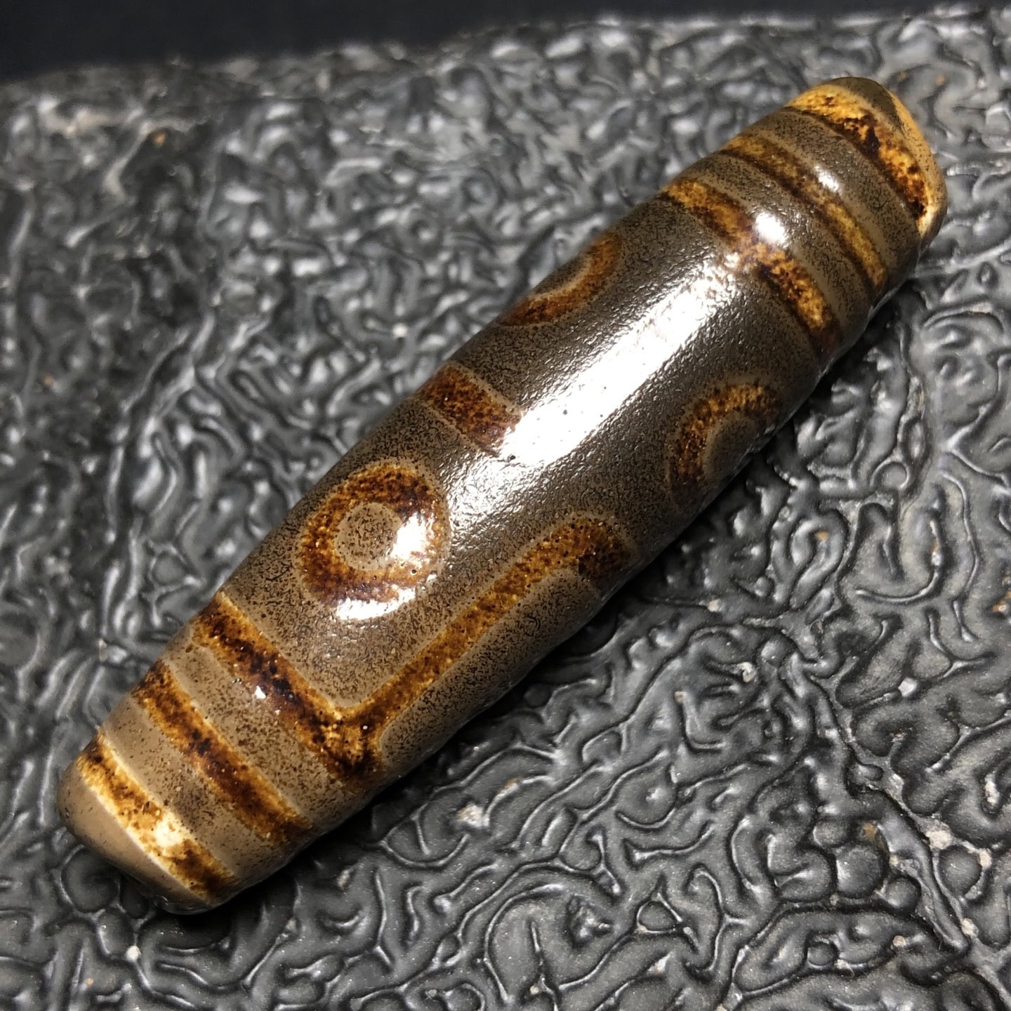 Chinese Natural Agate DZI Beads