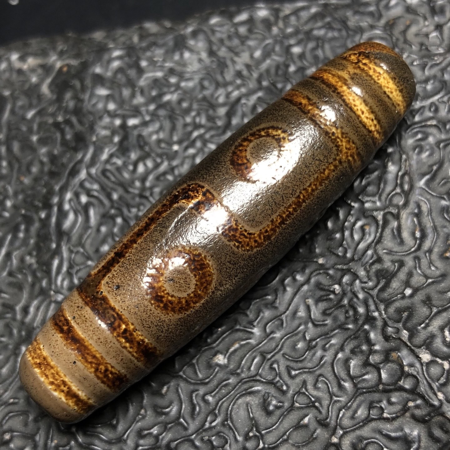 Chinese Natural Agate DZI Beads