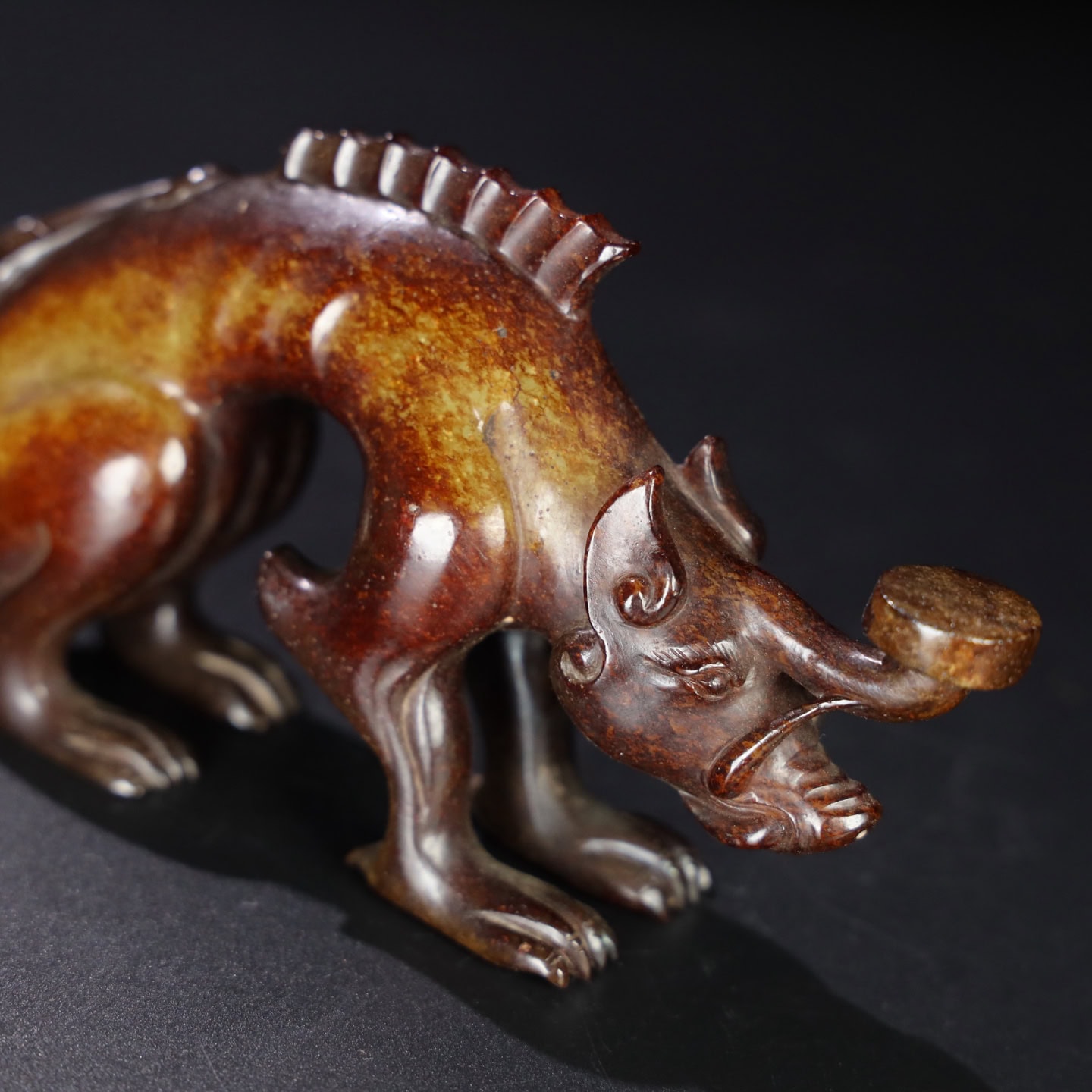 Chinese Natural Jade Carved Beasts