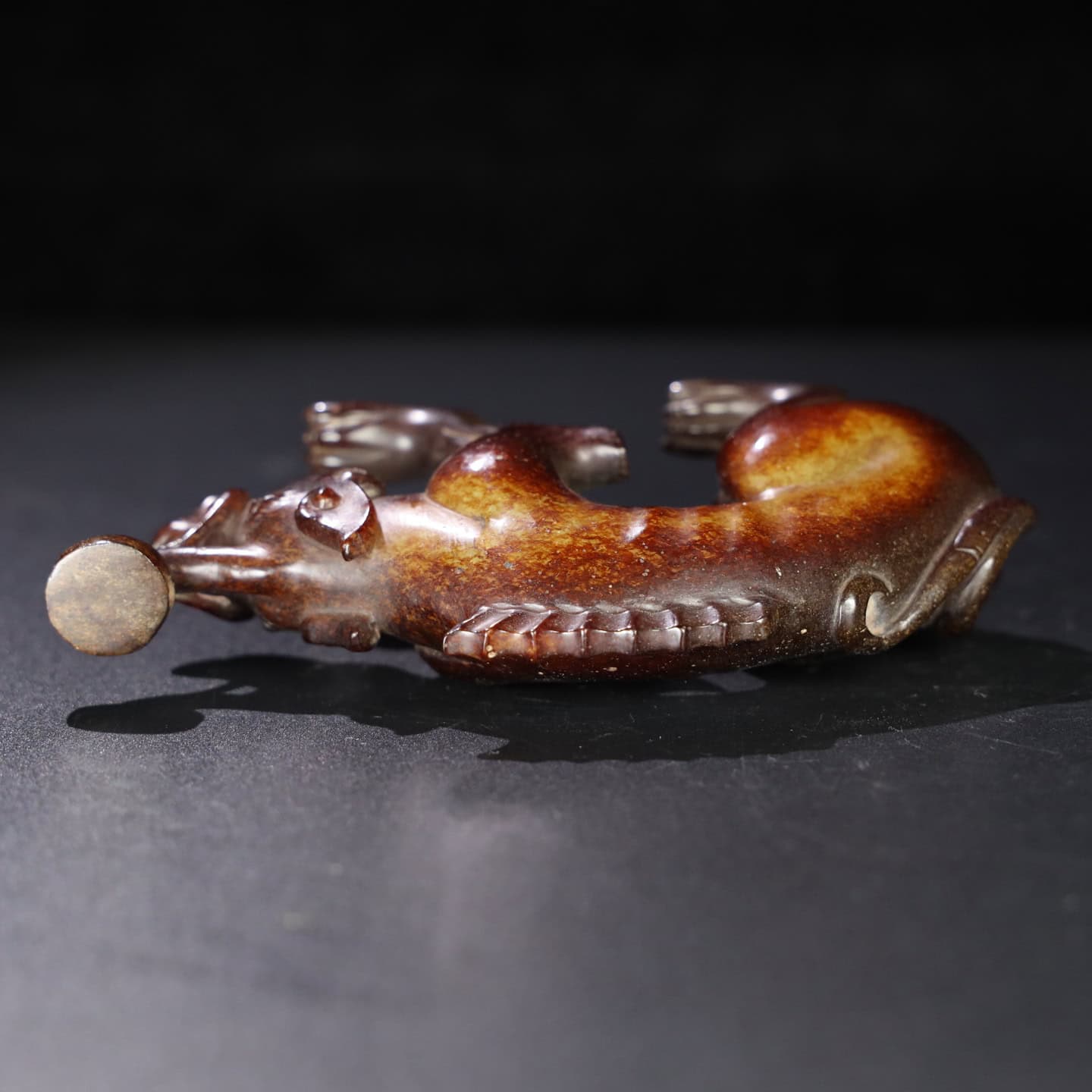Chinese Natural Jade Carved Beasts