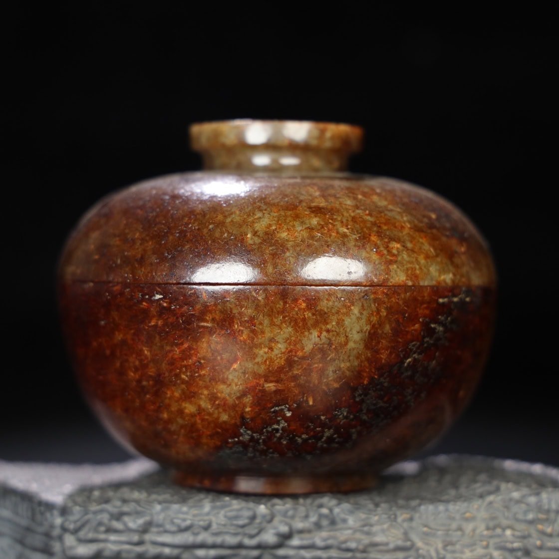 Chinese Natural Jade Carved Dendrobium