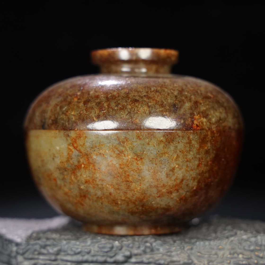 Chinese Natural Jade Carved Dendrobium