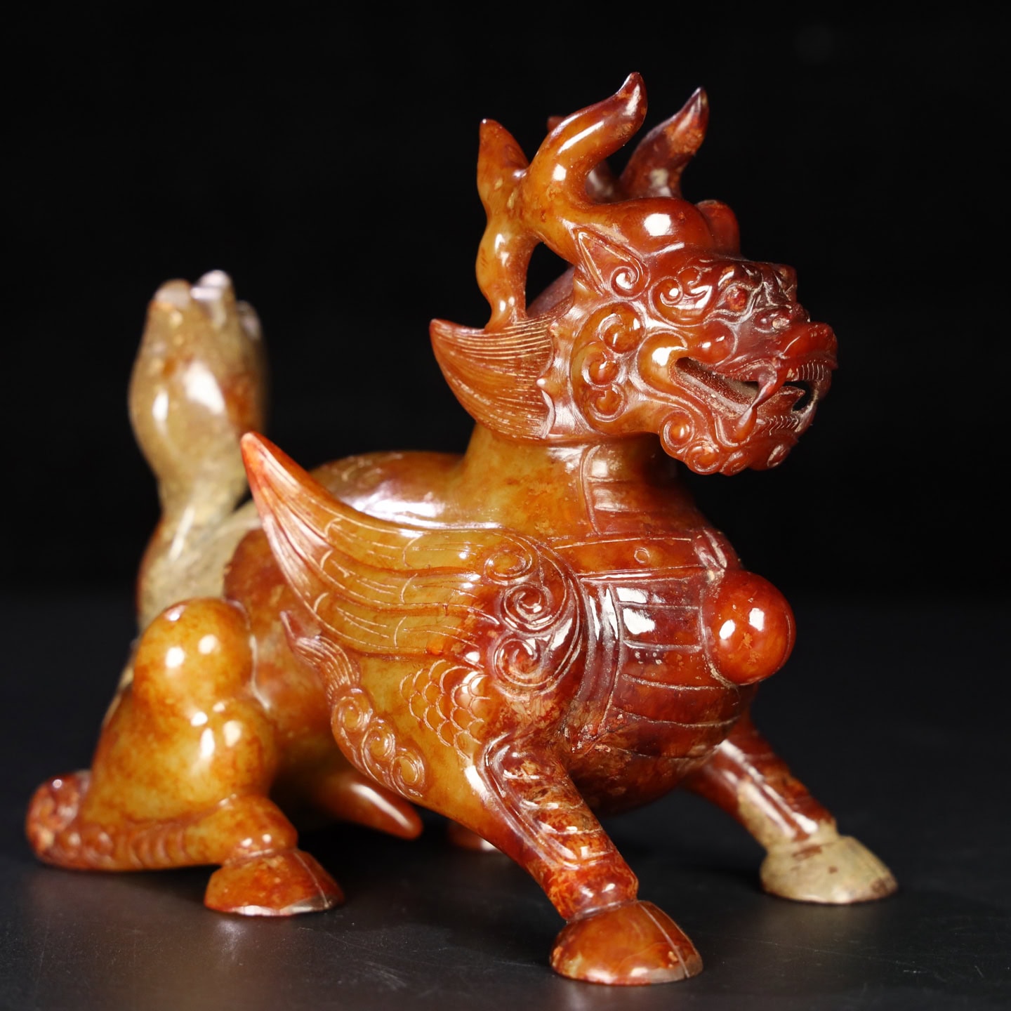 Chinese Natural Jade Carved Animal