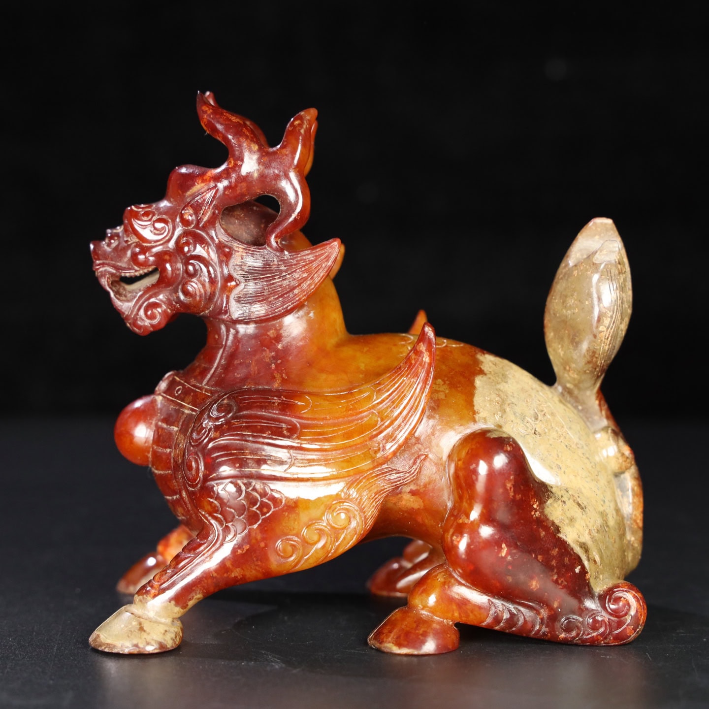 Chinese Natural Jade Carved Animal